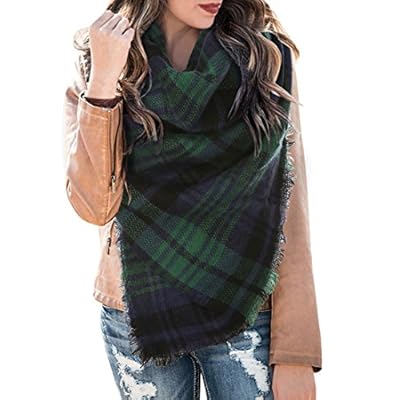 Womens Blanket Scarf Plaid Warm Shawl Fall Winter Tartan Sarves Checked Wrap Cape Womens Blanket Scarf Plaid Warm Shawl Fall Winter Tartan Sarves Checked Wrap Cape