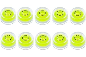 SIZIKJXGHWYI 10Pcs Small Circular Bubble Level 10x6mm Mini Round Bullseye Spirit Levels Measuring Tools