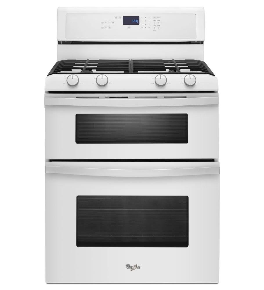 Whirlpool WGG555S0BW 30" White Gas Sealed Burner Double