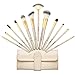 Classic Birthday Gifts For Women,Makeup Brush Set, Premium 12 Pcs Synthetic Kabuki Face Eyeshadow Eyeliner Foundation Blending Blush Makeup Brushes Powder Liquid Cream Cosmetic Brushes Kit with Bag