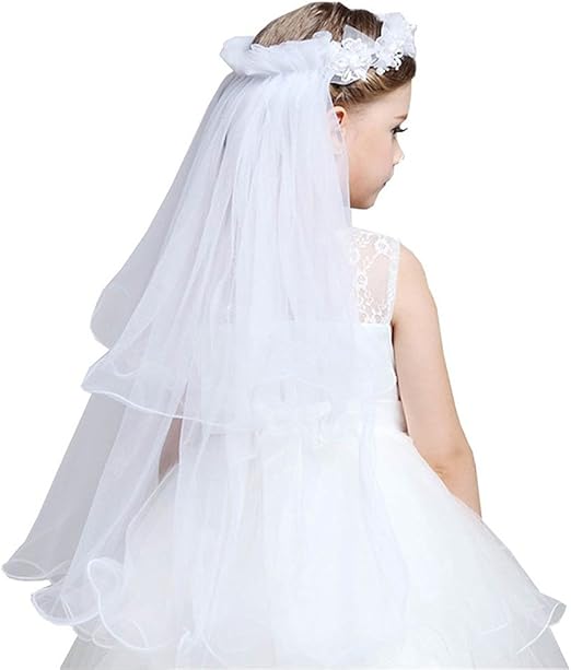 Amazon Com Xoemir Kids Girl S Long 2t White Tulle Flower First