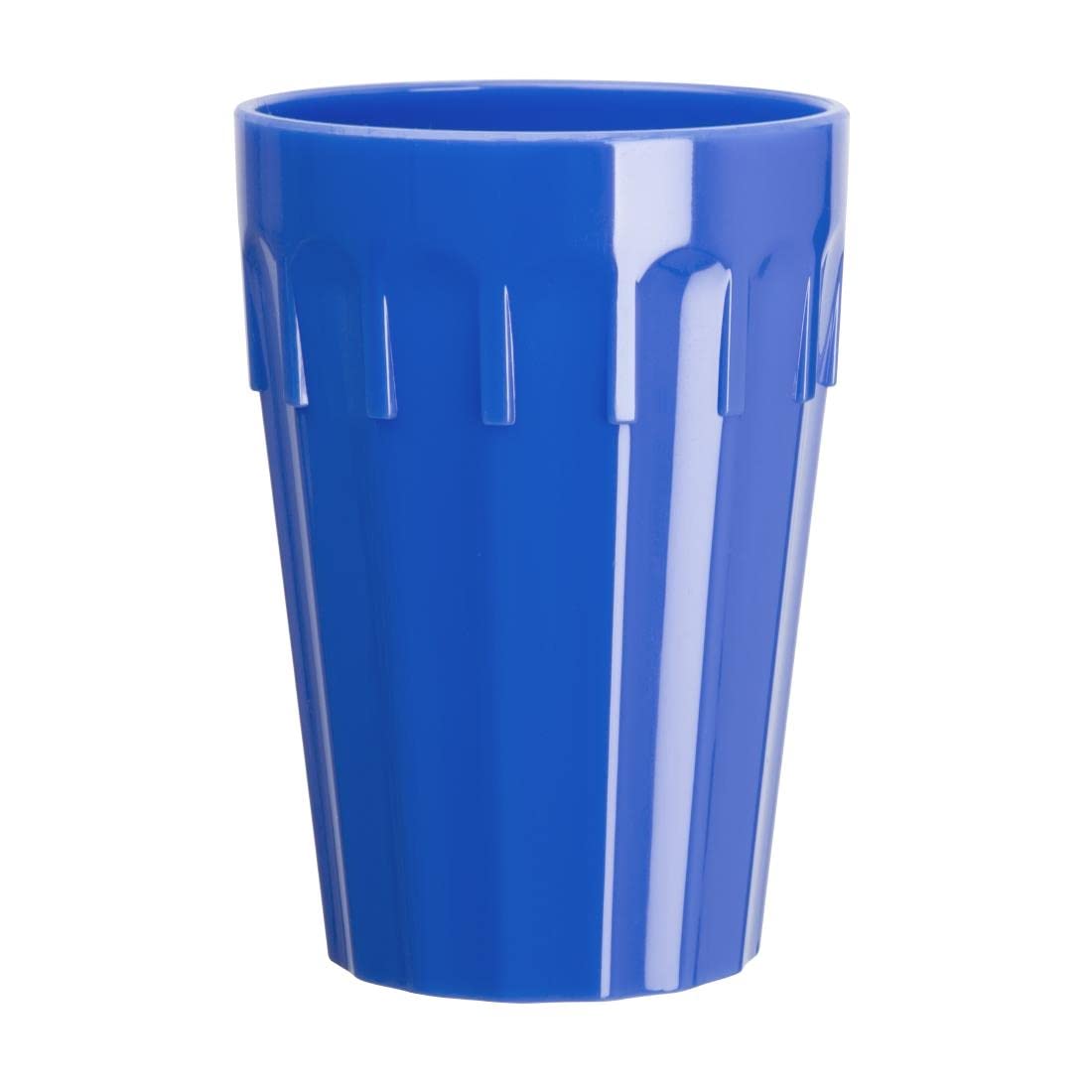 Olympia Kristallon Polypropylene Tumblers Blue 253.8ml (12 Pack) - Reusable Cups for Water, Juice, Drinks, Parties, Schools CB777