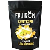 Fruiron Freeze Dried Sweet Corn Kernels - 160g (5.7oz) | Low Calorie Snack, Source of Many Nutrients, Raw, Non-GMO