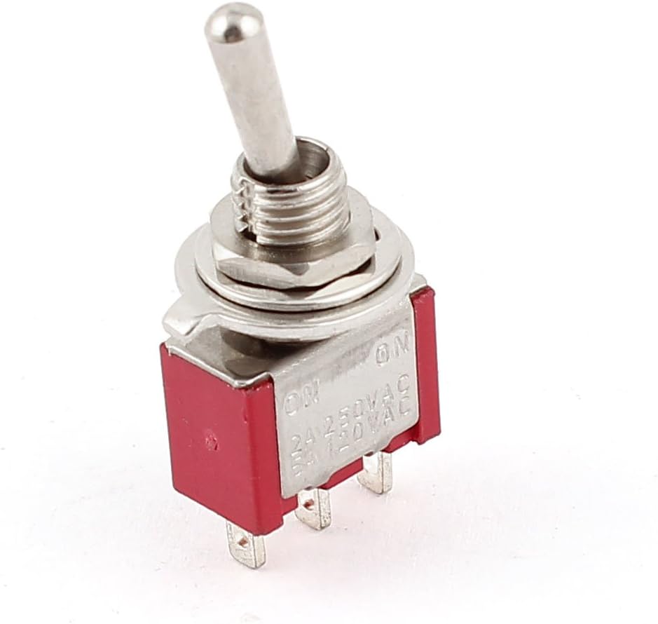 Sourcingmap AC 250V/2A 120V/5A ON/ON 2 Position SPDT Mini Micro Toggle Switch