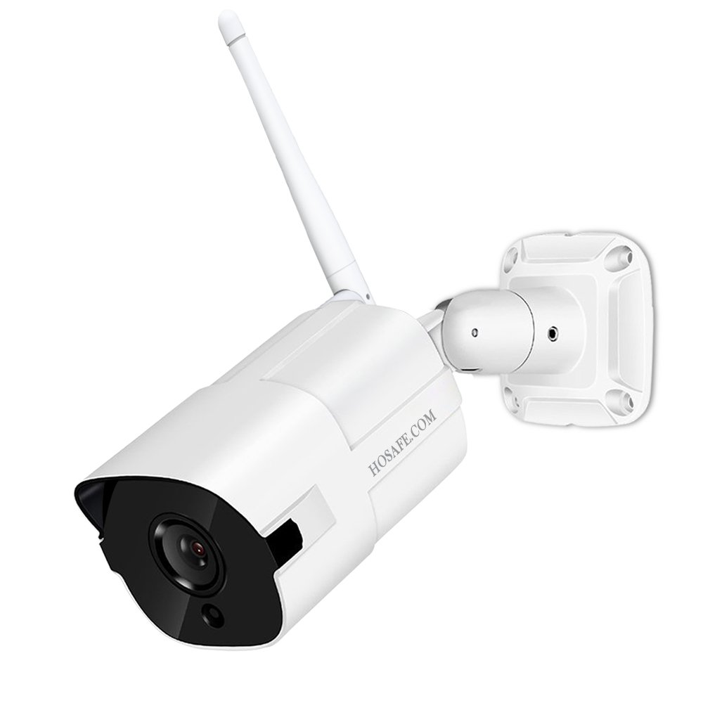HOSAFE Telecamera di sicurezza IP wireless 1080P esterna con audio, supporto 64G (Max) Micro SD