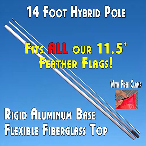 SWEET CORN Windless Feather Banner Flag Kit (Flag, Pole, & Ground Mt)