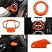 Danti Car Interior Accessories Decoration Trim Air Conditioning Vent Decoration & Door Speaker & Water Cup Holder & Headlight Switch & Window Lift Button Covers for Jeep Renegade 2015-2020 (Orange)