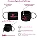 Barbell Squat Pad for Women & Pair of Gym Ankle Straps for Cable Machines - Pink Hip Thrust Squat Sponge & 2 Leg Kickback Straps Gym Bundle - Fitness Gift Accessories with Velcro Straps & Carry Bag