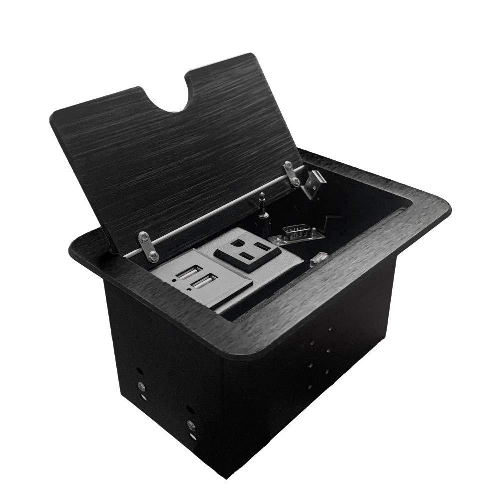 Buy Conference Table Cable Cubby with USB Charger, US Power and VGA