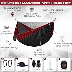 Camping Hammock, Portable Hammocks with Mosquito