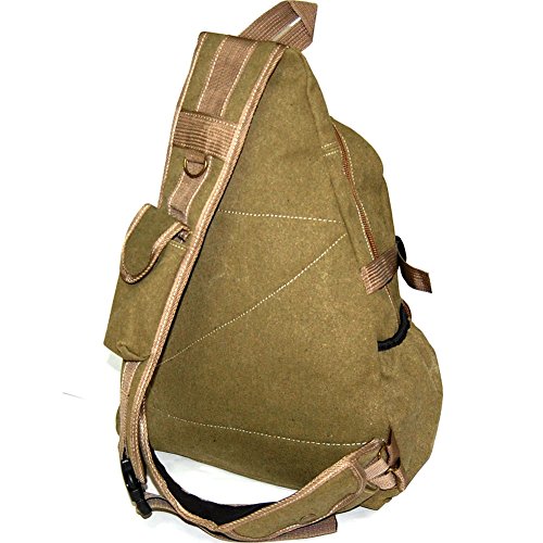 MENS RARE VINTAGE LOOK SPORTS OUTDOOR UNBALANCED MILITARY BACKPACK
