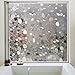 bofeifs Non-Adhesive Window Film Cobblestone No-Glue 3D Window Flim for Bathroom or Kitchen,17.7x78.7 Inch