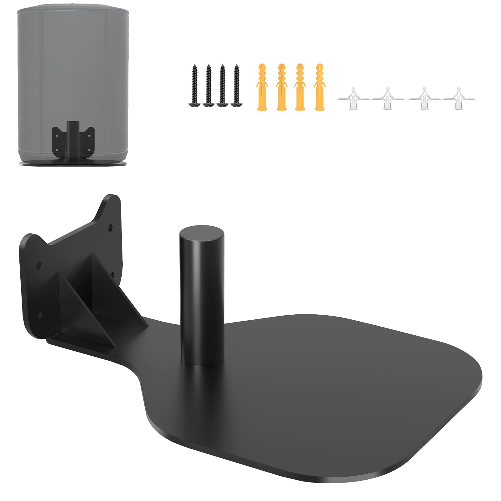 Photo 1 of Maozhren Upgraded Speaker Wall Mount for Bose S1 Pro/S1 Pro+, Hidden Wall Mount Speaker Bracket for Bose Speakers Mounting Bracket, Black