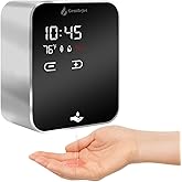 GentleJet AuraJet Automatic Liquid Soap Dispenser Wall Mount, Touchless Motion Sensor, Digital LED Display, Aluminum Alloy Body, 5 Adjustable Output Levels, USB or Battery Powered, 16.2 oz