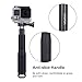 Vicdozia 19'' Extension Selfie Stick, Portable Hand Grip Waterproof Handheld Monopod Adjustable Pole Compatible with GoPro Hero 12 11 10 9 8 7 6 5 AKASO SJCAM DJI OSMO and More Action Sports Cameras
