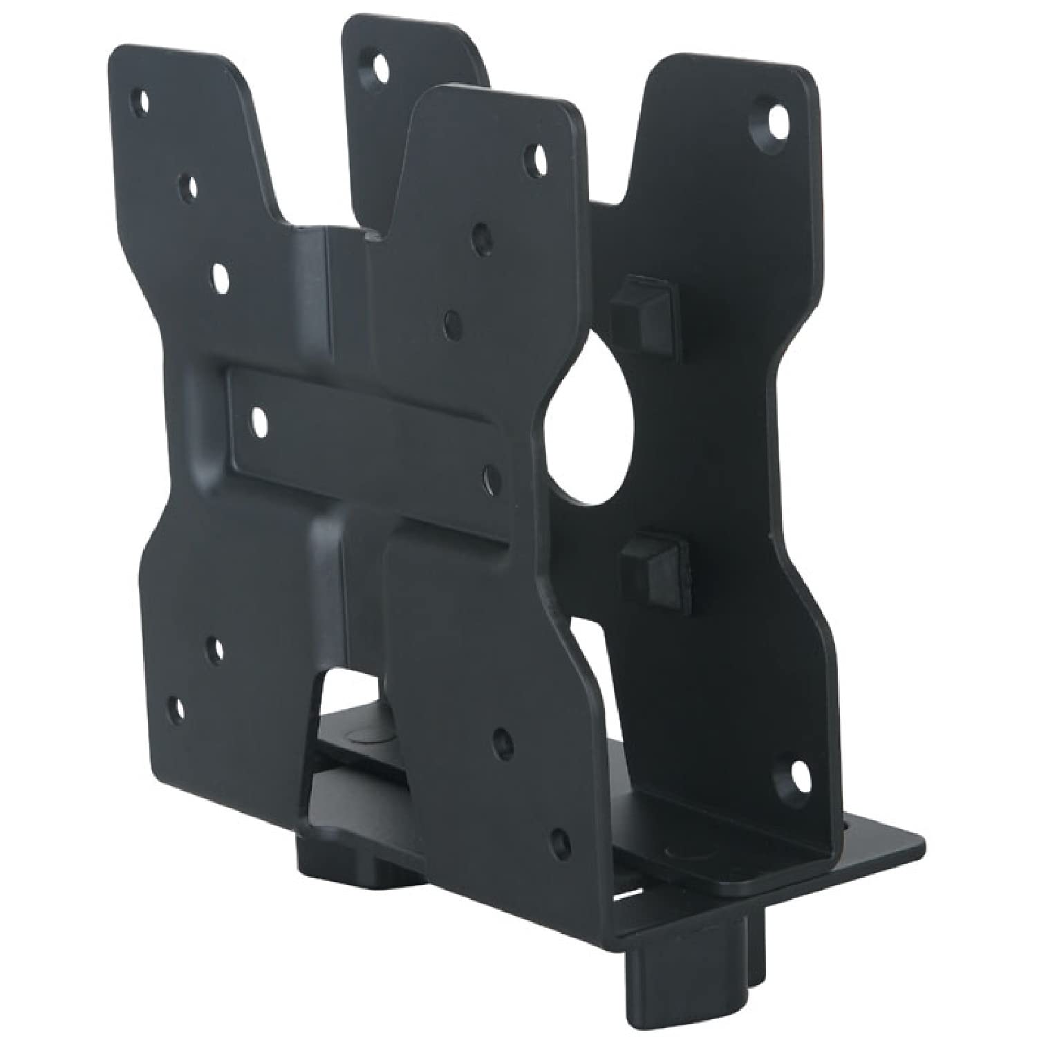 Allcam Mini CPU Holder / Thin Client Mount w/ Pole clamp, Vesa Mount & Underdesk Fixings (Universal Mount for NUC Units up to 5Kgs and VESA 75, Vesa 100)