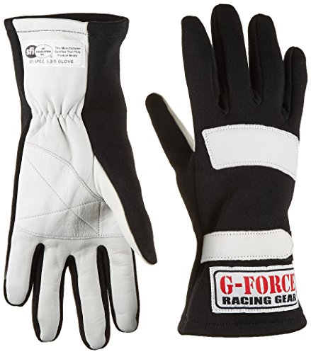 G-Force 4101LRGBK G5 Black Large Junior Racing Gloves