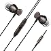 Earphones, Hhusali Magnet Attraction Spot In-Ear Earbuds Headphones Headset Stereo Bass with Mic(Black)