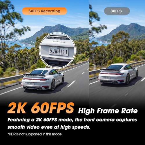 DDPAI Dash Cam for Cars, 4K+1080P Front and Rear Dashcam, Dual HDR Dash Camera, 5G WiFi6, 2K/60FPS, 3" IPS, GPS, AI ISP Night Vision, 24H Parking Monitor, ADAS, G-Sensor, Max Support 512G, Z60 2026