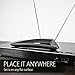 Fosmon HDTV Antenna Long Range, Indoor Rabbit Ear TV Antenna, Retractable Dipoles [Wall Mountable or Tabletop] with 5FT Cable Support 4K Ready, ATSC 3.0, UHF, VHF, 1080p Free Digital HD TV Channels