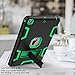 TIANLI Case for iPad 9.7 2018,Case for iPad 6th Generation Three Layer Heavy Duty Shockproof Protective Hybrid High Impact Resistant Cover with Kickstand for iPad 2017/2018,Black Mint