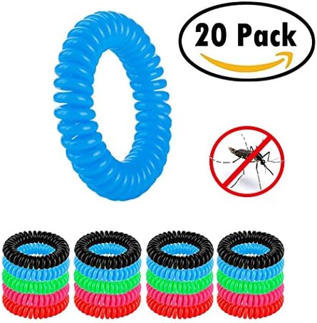 Zoophyter “Pests Control King” Mosquito Repellent Bracelets, 300 Hours Protection Against Insects, 20 Pack Deet-Free Wristbands for Adults and Kids