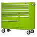 Viper Tool Storage LB4109R 41-Inch 9-Drawer 18G Steel Rolling Tool Cabinet, Lime Green