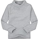 CuteOn Children Unisex Solid Color Kids School Uniform Long Sleeve Turtleneck T-Shirt
