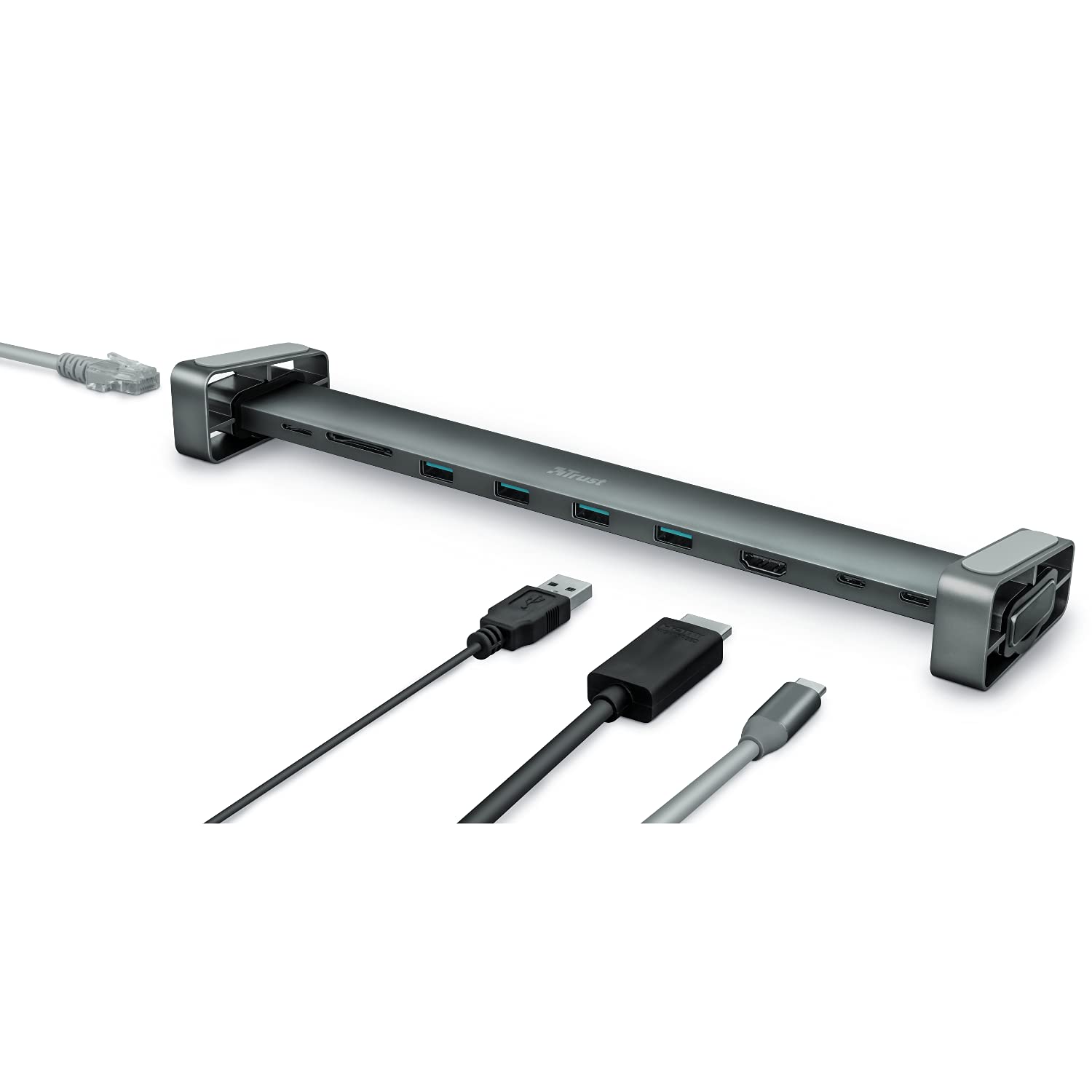 Trust Dalyx 10-In-1 USB-C Multi-Port Dock - Grey