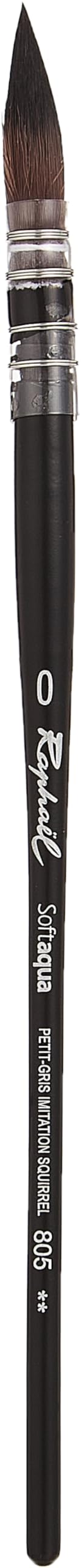 Raphael SoftAqua Synthetic, Watercolor Brush, Series 805, Quill, Size 0
