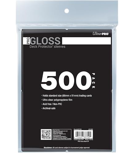 Ultra PRO Platinum Series Card Sleeves – 600 Clear Standard Size Protectors, 2.5" X 3.5", 2022, MPN 15853