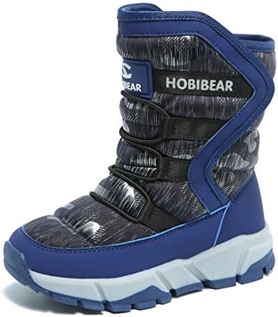 KAOTE Boys Snow Boots Outdoor Warm Winter Boot for Cold Weather Waterproof