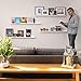 Wallniture Boston 46 Inch White Wall Shelf for Picture Frames, Narrow Picture Ledge Shelf for Wall Decor, Wood