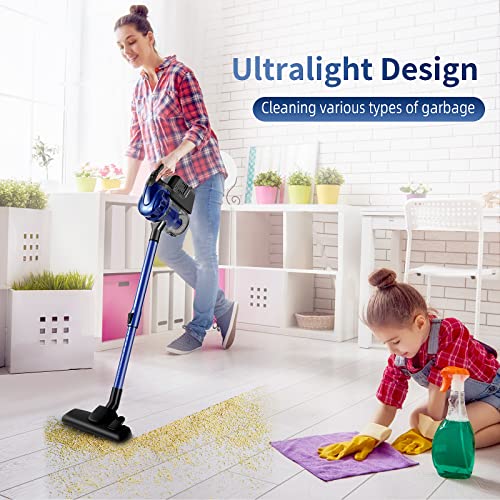 Corded Vacuum Cleaner, 17KPa Powerful Suction with 600W Motor, 4 in 1 Lightweight Handheld Stick Vacuum for Pet Hair Hard Floor and Carpet