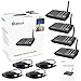 Qniglo Wireless Intercom System 10 Channel 1/2 Mile Long Range FM Intercoms Wireless for Home and Office (4 Stations Black, 2018 New Version)