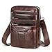 Langzu Men's Genuine Leather Cowhide Vintage Messenger Bag Shoulder Bag Crossbody Bag