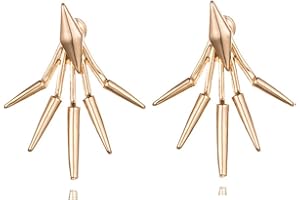 Eoumy Metal Star Ear Jacket Earrings Bar Ear Cuff Earrings for Women Gold Plated