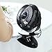 Topwell 5-Inch 360 Degree Rotation Clip-on USB Fan - Black