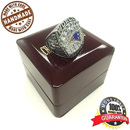 AMOH JERCY New England Patriots Football Super Bowl LIII NFL 2018-2019 New Championship Replica Ring Tom Brady (6-15)