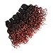 8 Inch Water Wave Human Hair Ombre Bundles T1B/27 Ombre Hair Weave 4pcs For Bob Weave 200g/Pack Two Tone Ombre Color Black and Honey brown Color Hair Extension (8inch4pcs,T1B/27)