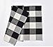 Cotton Bath Runner Buffalo Check Rug Black and White Plaid Runner Doormat Hand-Woven Checkered Carpet forDoorway/Kitchen/Bathroom/Entry Way/Laundry Room/Bedroom (24