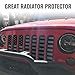 Seven Sparta Front Grill Insert for Jeep Wrangler JK/JKU 07-18 Flag Grill Insert American Flag Grille Screen, Gray