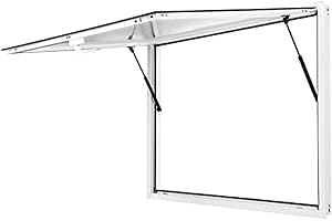 AHLOKI Concession Window, Aluminum Alloy Food Truck Service Window & Awning Door & Drag Hook, Serving Window for Food Trucks Concession Trailers,48''W X 36''H