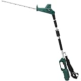 DOEWORKS 40V Li-ion Cordless Electric Battery Powered 2-in-1 Pole Hedge Trimmer with Rotating Handle, 20" - Battery & Charger