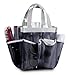 Handy Laundry Mesh Shower Caddy - 7 Pocket Portable Bathroom Organizer Tote for Travel, Gym & Dorm - Collapsible Small Shower Caddy Bag to Hold Toiletries & Essentials (Black)