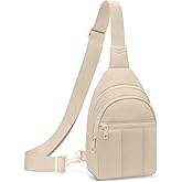 Viverte Quilted Puffer Crossbody Bags for Women Small Puffy Sling Bag Lightweight Cross Body Bubble Purse Shoulder Bag for Travel (Beige)