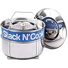 Stack N’ Cook Stackable Steamer Insert Pans with Sling - Instant Pot Accessories for 6, 8 Qt - Stainless Steel Food Steamer for Pressure Cooker & Pot in Pot Accessories - with Two Interchangeable Lids