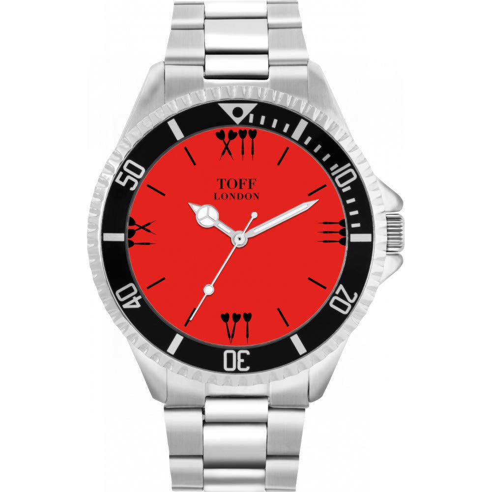 Toff London Mens Red Darts Batons Watch