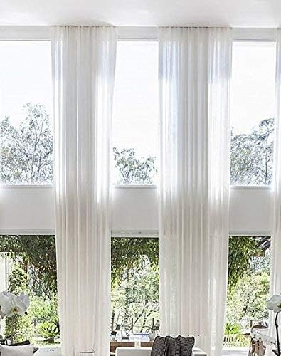 Amazon Com Ikiriska Extra Long Sheer Voile Curtain Panel Custom