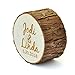 Personalized Wood Wedding Ring Box with Name & Date,Wedding Ring Bearer, Custom Rustic Wedding Ring Box